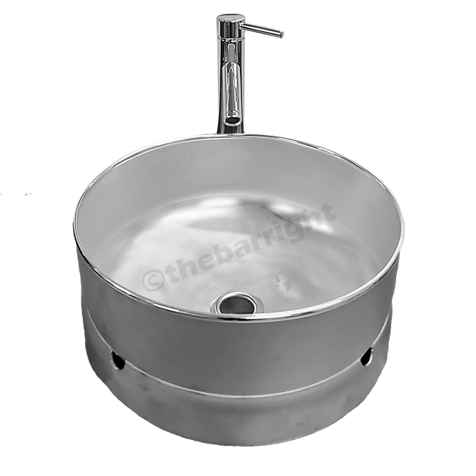 Keg Sink with Vessel Faucet